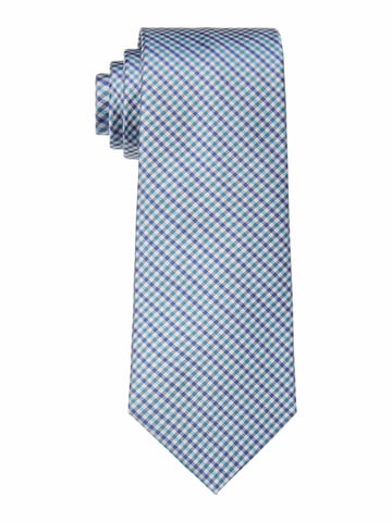 Tommy Hilfiger Men's Neck Tie Blue Bright Tattersal Skinny