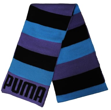 Puma Unisex Mens Vrouw Knit Sjaal Zwart Paars Blauw 052136 03