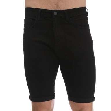 Heren Duck en Cover Zeki Denim Short in Zwart