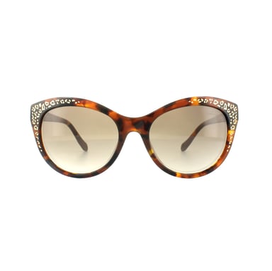 Roberto Cavalli zonnebril TSEANG RC992S 52G Dark Havana Gold Print Brown Mirror
