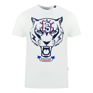 Plein Sport PS Tiger Logo Witte T-Shirt