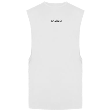 BoxRaw SMRT-TEC Heren Witte Muscle Tank Top