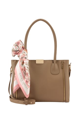 Laura Ashley donkere nerts schoudertas