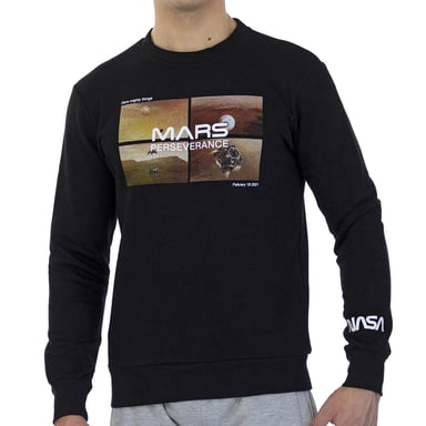 Basic crew-neck sweatshirt MARS09S met lange mouwen voor heren