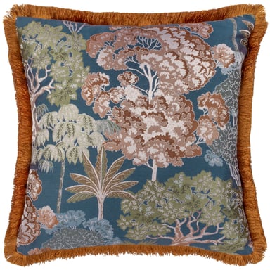 Wylder Natuur Houten Bloemige Jacquard Kussenhoes