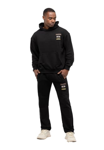 Tom Barron Heren trainingspak met geborduurde badge, oversized