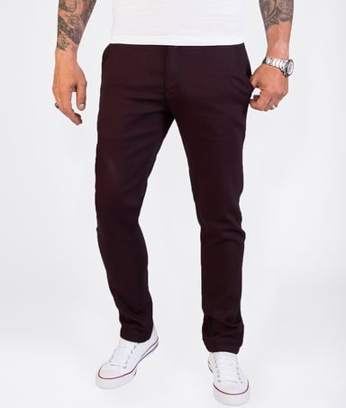 Rock Creek Stoffhose Weinrot