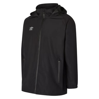 Umbro Heren Club Essential waterdichte jas (Zwart)