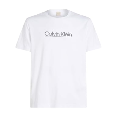 Calvin Klein T-shirt met verhoogd lijnlogo voor heren in wit