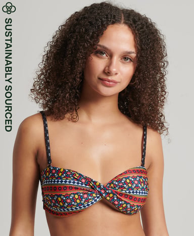 Superdry Vintage bandeaubikinitop met gedraaid detail