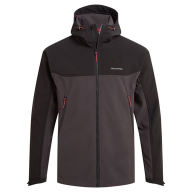 Craghoppers Heren Seer Waterdichte Jas met capuchon (Zwart/Zwarte Peper)