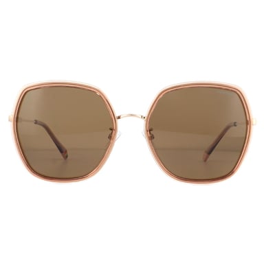 Polaroid Square dames roze bronzen gepolariseerde zonnebril