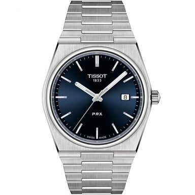 Tissot - PRX RVS Horloge met Blauw Wijzerplaat voor Heren