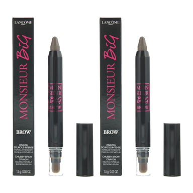 Lancome Monsieur Big Brow Crayon 02 Chestnut Brow Crayon 1.5g x 2