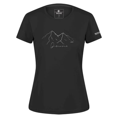 Regatta Dames/dames Fingal VI Berg t-shirt (Zwart)