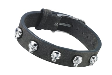Police: "Wraith" Black Leather Watch