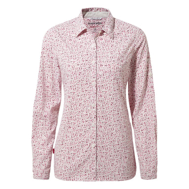 Craghoppers Dames/Dames Fara Shirt met lange mouwen (Framboos)