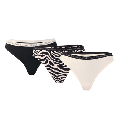 Tokyo Laundry damesslips met zebrastreep, set van 3