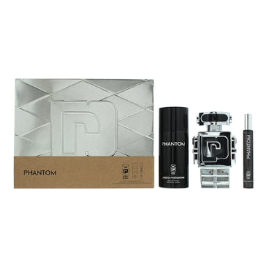Paco Rabanne Phantom Eau De Toilette 100ml, Deodorant Spray 150ml + Eau De Toilette 10ml Gift Set