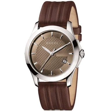 Gucci YA126403 G-Timeless Bruine Wijzerplaat Herenhorloge