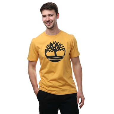 Heren Timberland Kennebec Logo T-shirt in Geel
