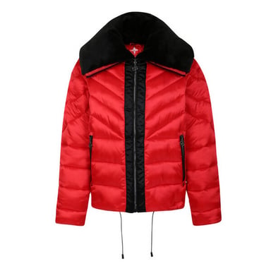 Dare 2B Dames/Dames Julien Macdonald Suppression Contrast Panel Gewatteerde Jas (Vulkanisch Rood)