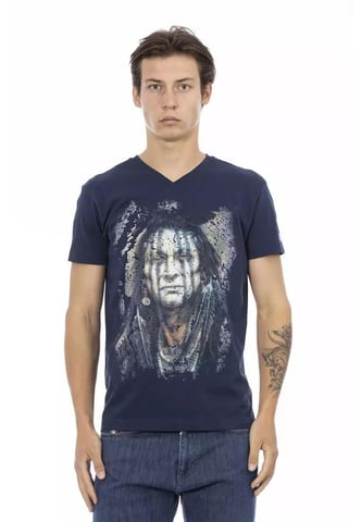 Katoenen T-shirt Met V-hals