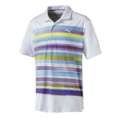 Puma Pixel Polo Shirt Jongens Junior T-shirt Korte Mouw Wit 574103 02 A18B