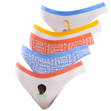 Pack-5 Katoenen Stretch Comfort Slip voor Dames D4C17