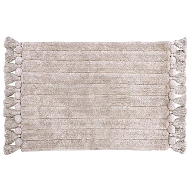 Ribbed Tassel Cotton Tassel Non-Slip Bath Mat