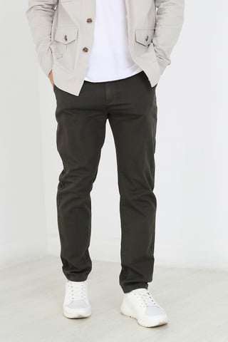 Khaki 'Armstrong' Cotton Chino Trousers