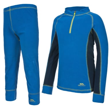 Trespass Kinderen/Kinderen Bazelse Bazelayer Set (Elektrisch Blauw)