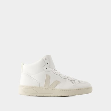 Sneakers V-15 - Veja - Leer - Natuurlijk Wit