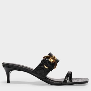 Bettina sandalen in zwart leer