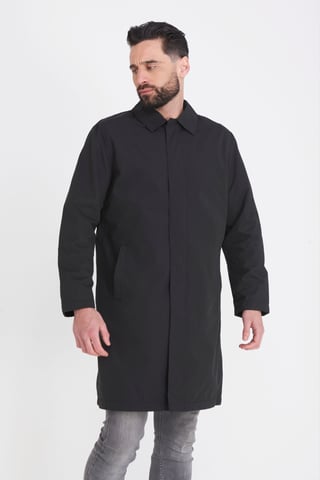 Carter & Jones Fleece Lined Raincoat in Black