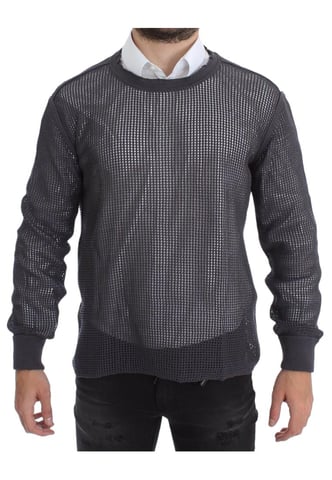 Dolce & Gabbana Heren Paarse Catwalk Netz Trui Netted Sweater