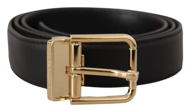 Klassieke Lederen Gouden Metalen Gespriem Met Logo-gesp