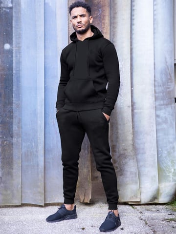 Enzo | Heren Pullover Hoodie Tracksuit Set - Zwart