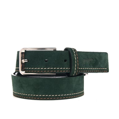 Men's Leather Belt in Green