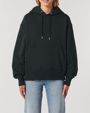 Karma Unisex Relaxed Hoodie in Black