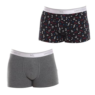 Pack-2 Ademende stoffen boxers met anatomische voorkant KL2016 mannen