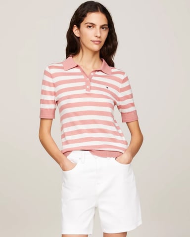Tommy Hilfiger Lyocell Short Sleeve Womens Polo Sweatshirt