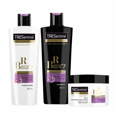 TRESemme Biotin Repair+7 Shampoo and Conditioner, 400ml & Mask 300ml
