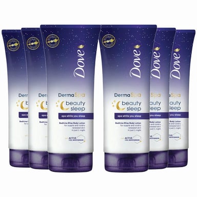 Dove Derma Spa Beauty Sleep Bedtime Bliss Body Lotion 6 x 200ml