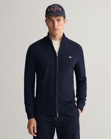 GANT Heren Casual Katoenen Rits Vest