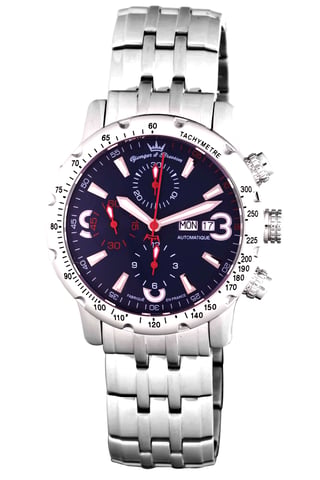Yonger Blue Dial Silver Stainless Steel Watch