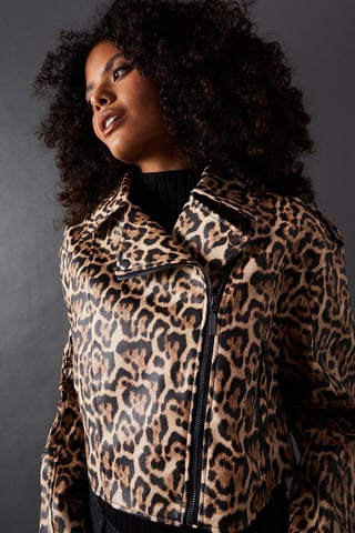 Animal Oversized Biker Jacket