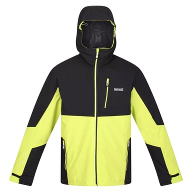 Regatta Heren Wentwood VII 3 in 1 waterdichte jas (Zwart/Bright Kiwi)