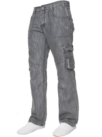 Enzo Men's Combat Denim Jeans