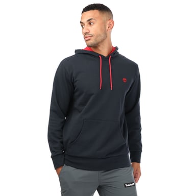 Heren Timberland Chest Logo Hoody in Navy